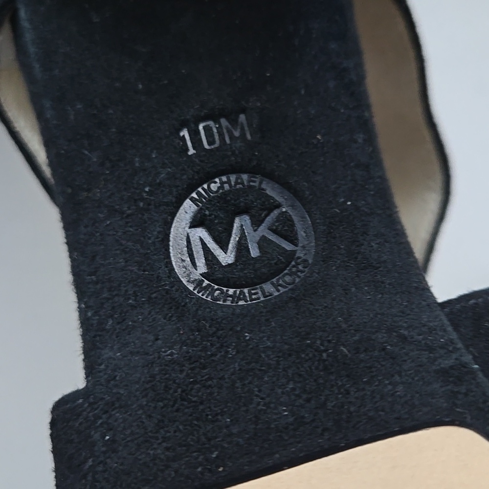Michael Michael Kors Elena Elegant Black Criss Cross High Heels NYE Party 10M - Picture 8 of 11